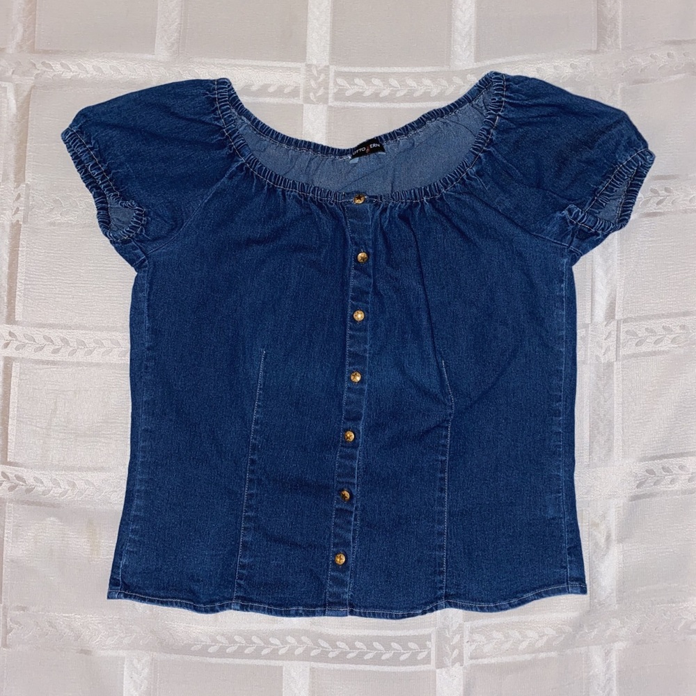 Denim Baby Tee Top